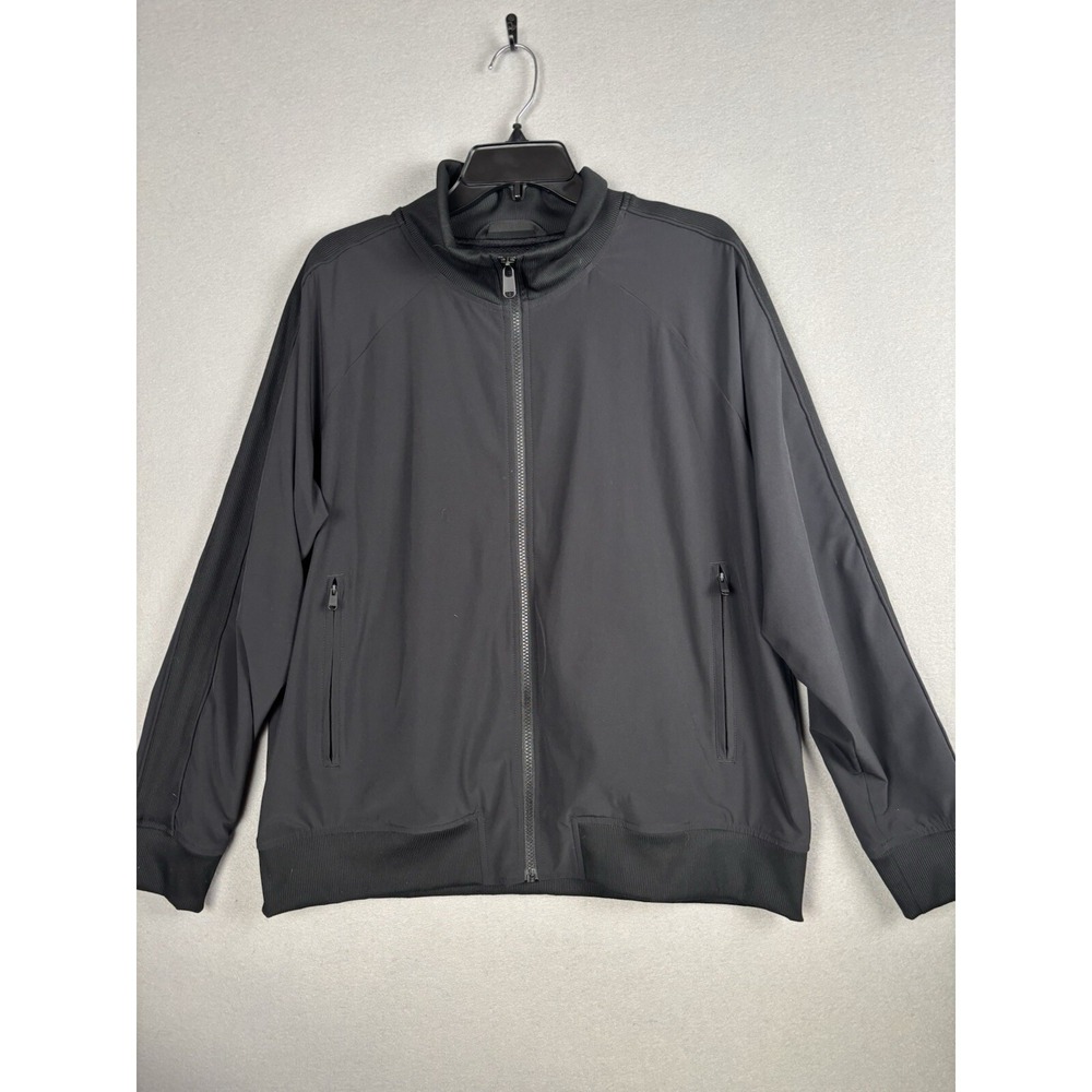 ATHLETA Brooklyn Bomber Jacket Women's XL Black Full Zip Style# 980907 3944